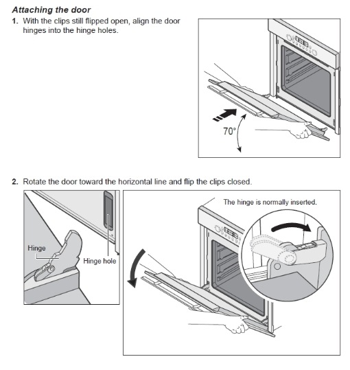 How to remove oven door and inner glass for cleaning? Samsung NZ