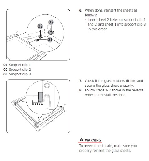 How to remove oven door and inner glass for cleaning? Samsung New Zealand