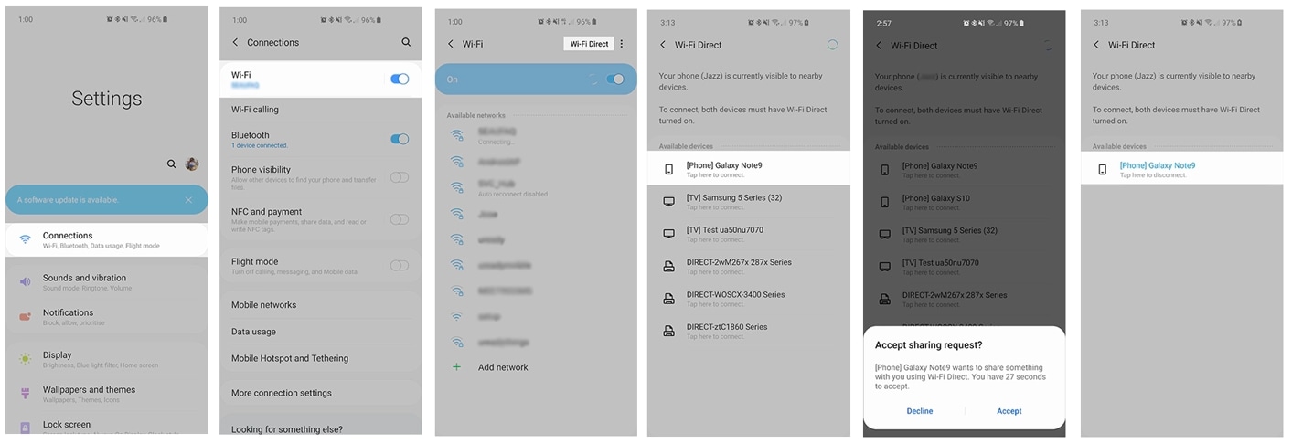 Connect your Android phone via Wi-Fi Direct