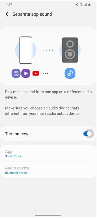 How to enable Samsung Separate App Sound Samsung New Zealand