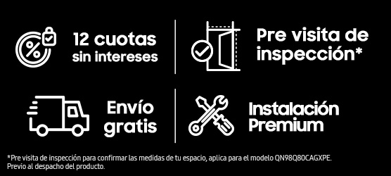12 cuotas sin intereses, envío gratis, instalación premiun