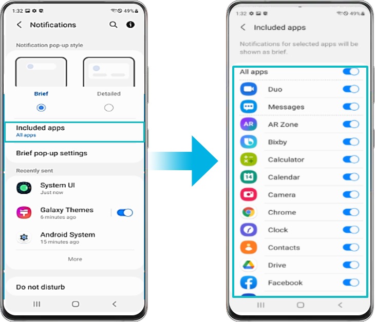 Manage apps notifications & permissions on a Galaxy phone | Samsung PH