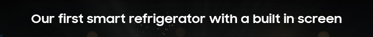 Our first smart refrigerator with a built in screen