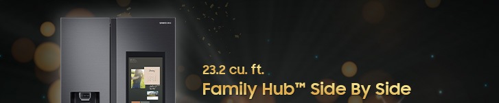 Our first smart refrigerator with a built in screen