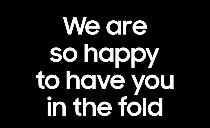 We are so happy to have you in the fold