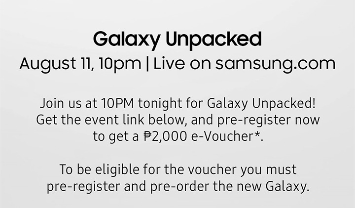 Galaxy Unpacked August 11, 10pm | Live on samsung.com