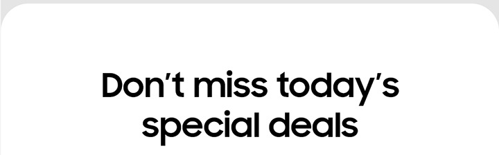 Don't miss today's special deals