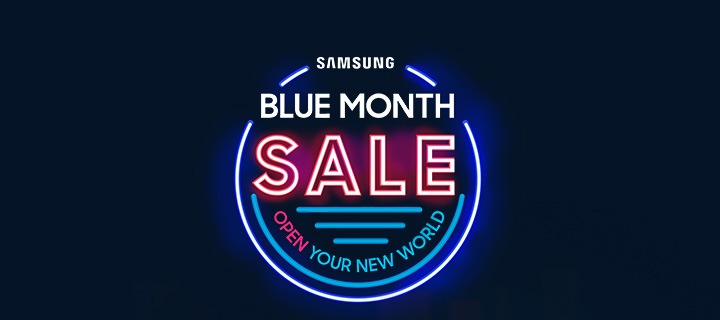 Blue Month Sale Logo