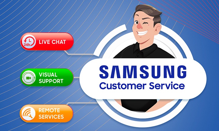 Live chat Visual support Remote services Samsung Customer Service