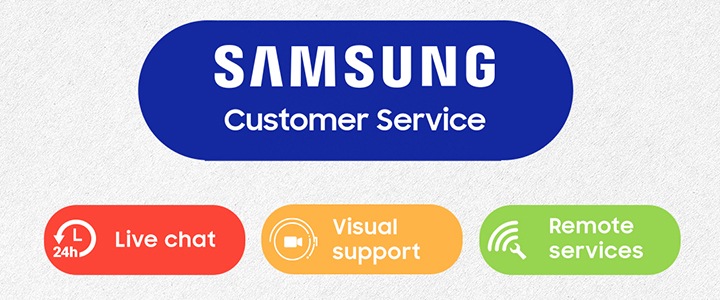 Samsung Customer Service LIVE CHAT VISUAL SUPPORT REMOTE SERVICES SAMSUNG Customer Service
