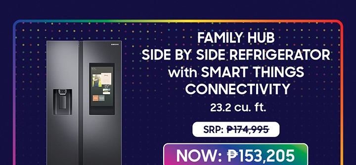Family Hub Side by Side Refrigerator with Smart Things connectivity