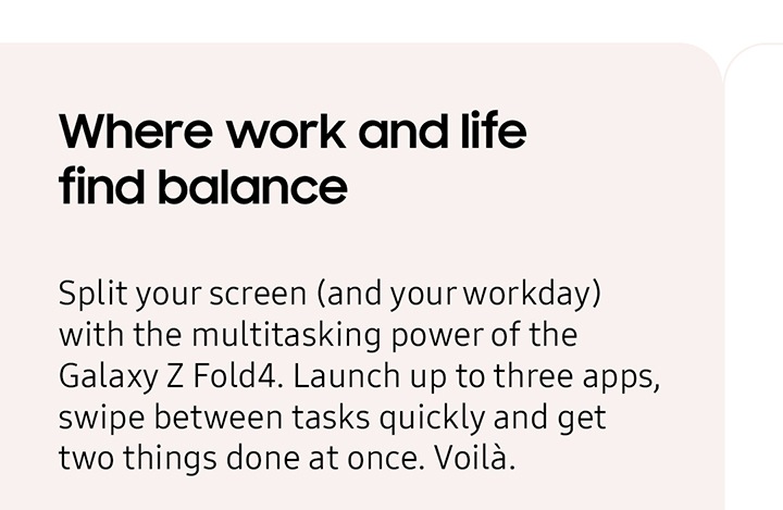 	Where work and life find balance ....