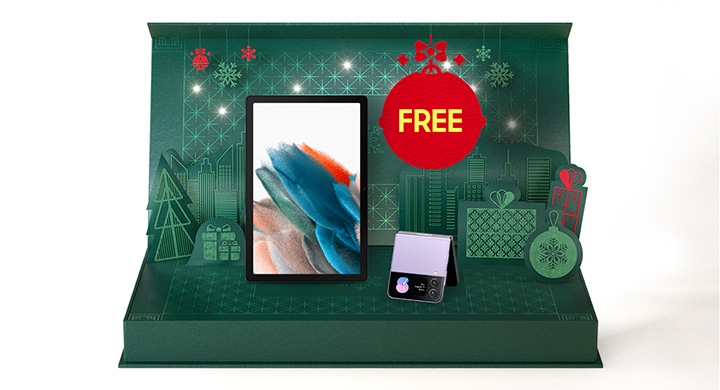 Galaxy Z Flip4and FREE Galaxy Tab A8 and A7 Lite