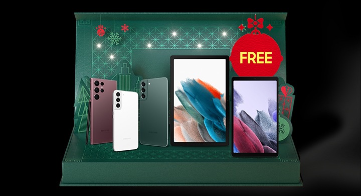 Galaxy S22 Series phones and FREE Galaxy Tab A8 and A7 Lite