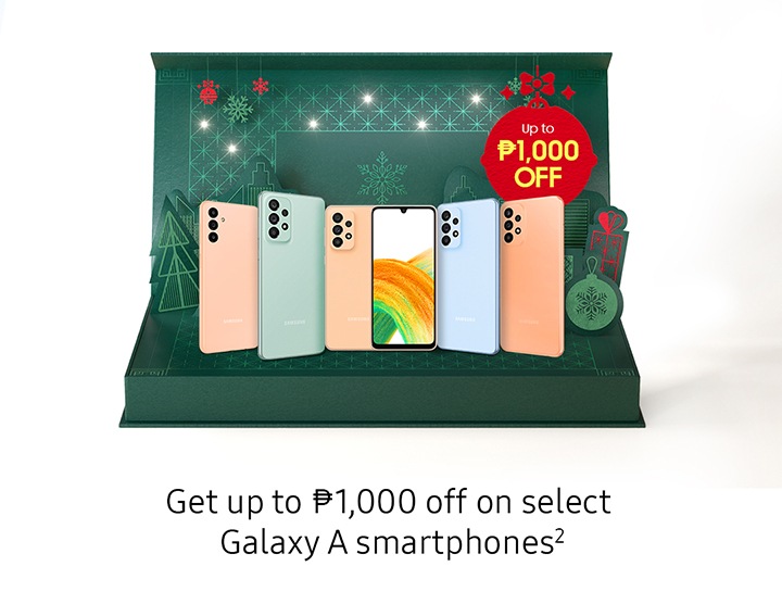Galaxy A Series phones images Get up to ₱1,000 off on select Galaxy A smartphones 2