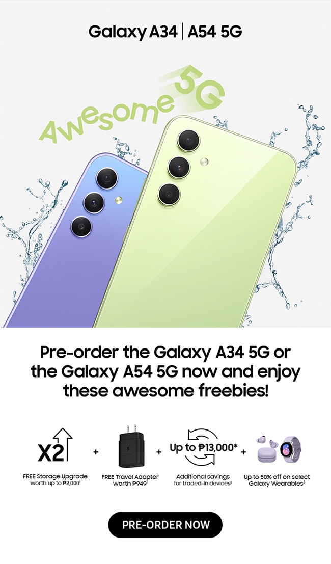 Galaxy A34 | A54 5G PRE-ORDER NOW