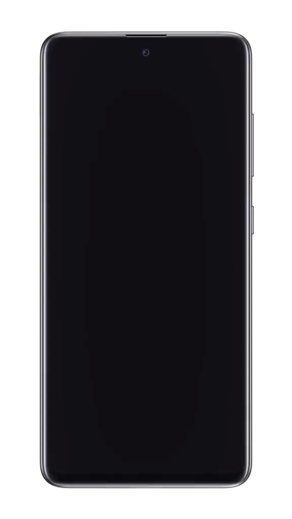 Front view of a Samsung Galaxy A51 with black cover. Find out price in Philippines.