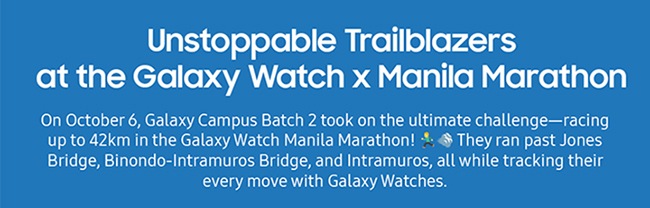 Unstoppable Trailblazers at the Galaxy Watch x Manila Marathon