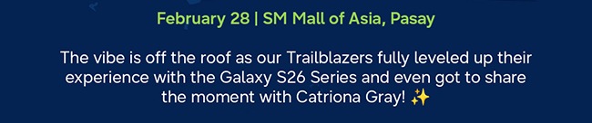 February 28 | SM Mall of Asia, Pasay