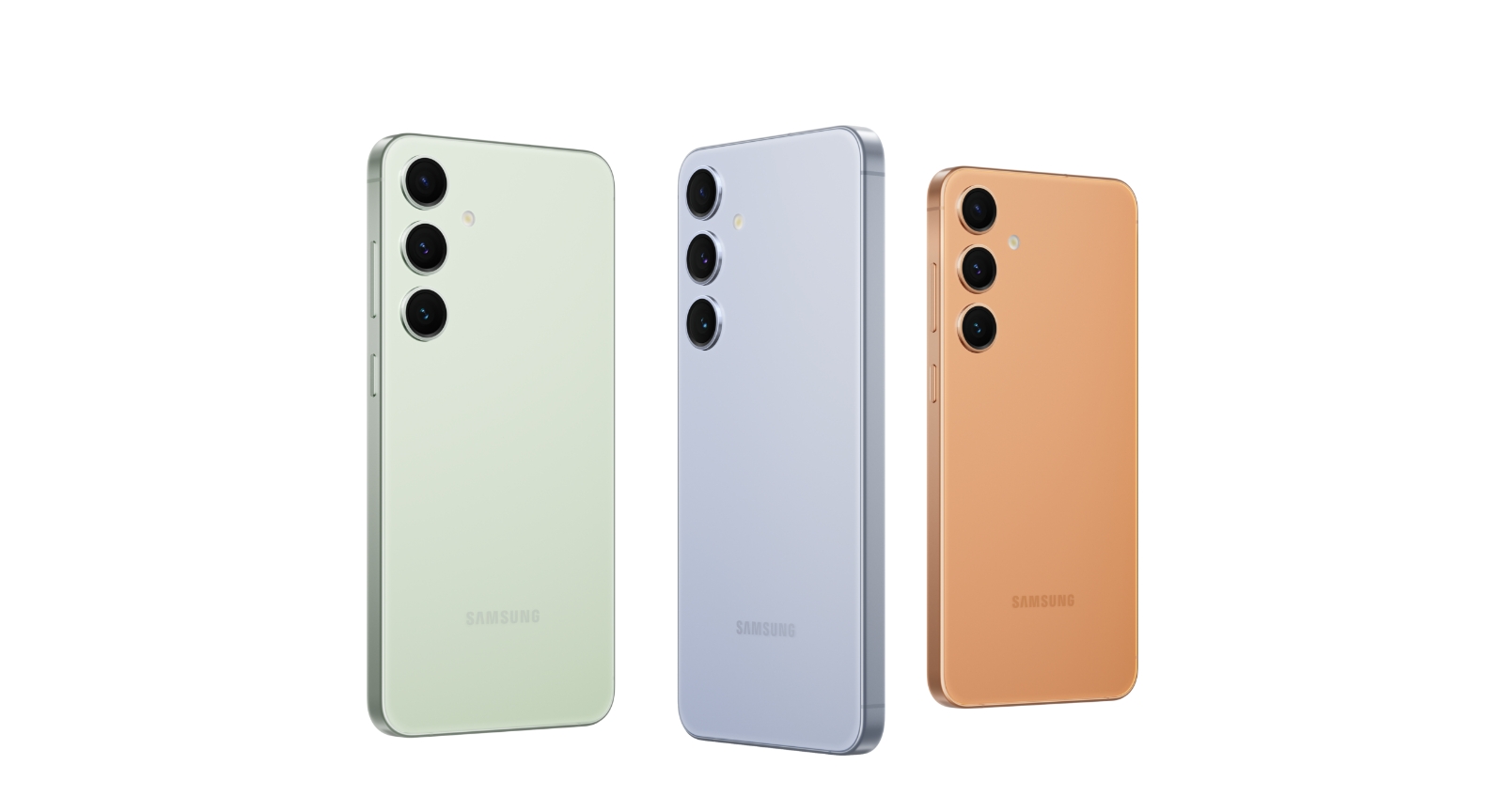 Each Galaxy S24 devices showcases a different color: Jade Green, Sapphire Blue and Sandstone Orange. Buy the AI-powered Samsung Galaxy S24 and S24 Plus in the Philippines.