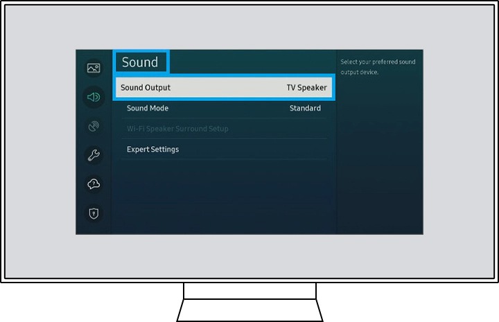 Sound Output Menu