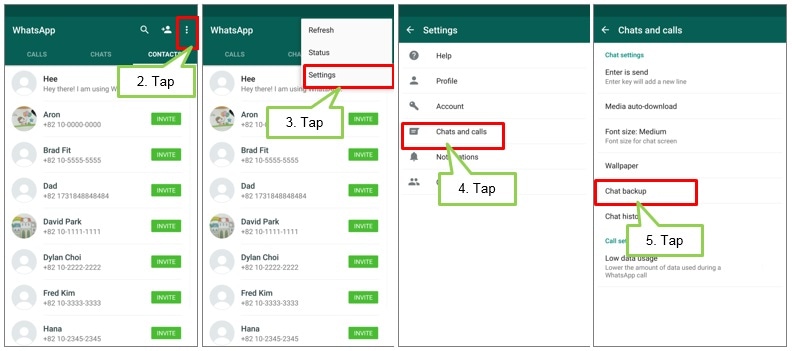 whatsapp messages backup scheduler