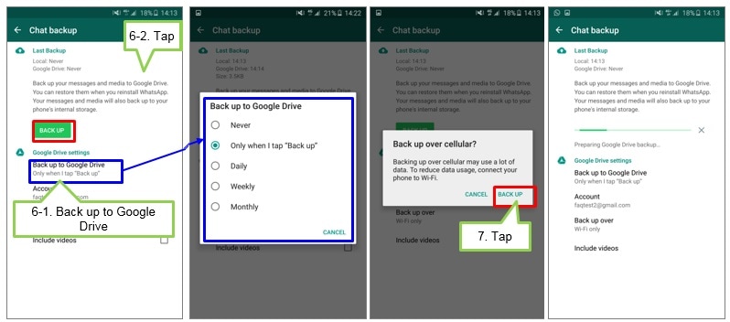 Whatsapp backup 6 - 7
