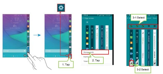 managing the edge screen