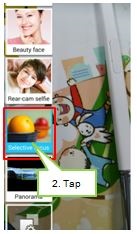 Galaxy Note4: How to use selective focus in the camera?