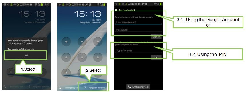 Galaxy S3 Cannot Unlock With Pattern Lock Even Google Account Is Entered Samsung Pakistan