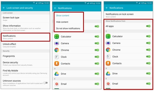 lock sceen and security