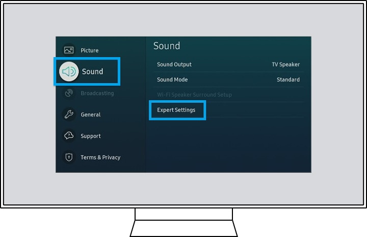 Sound Expert Settings Menu