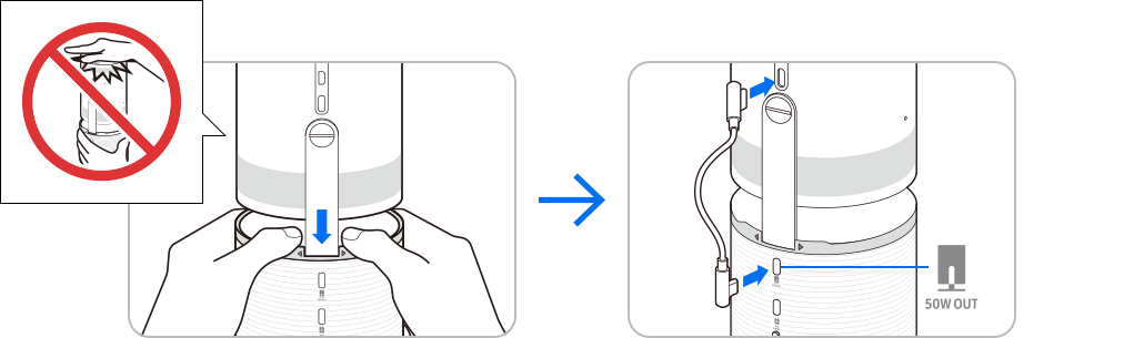 how to attach the dedicated battery with The Freestyle