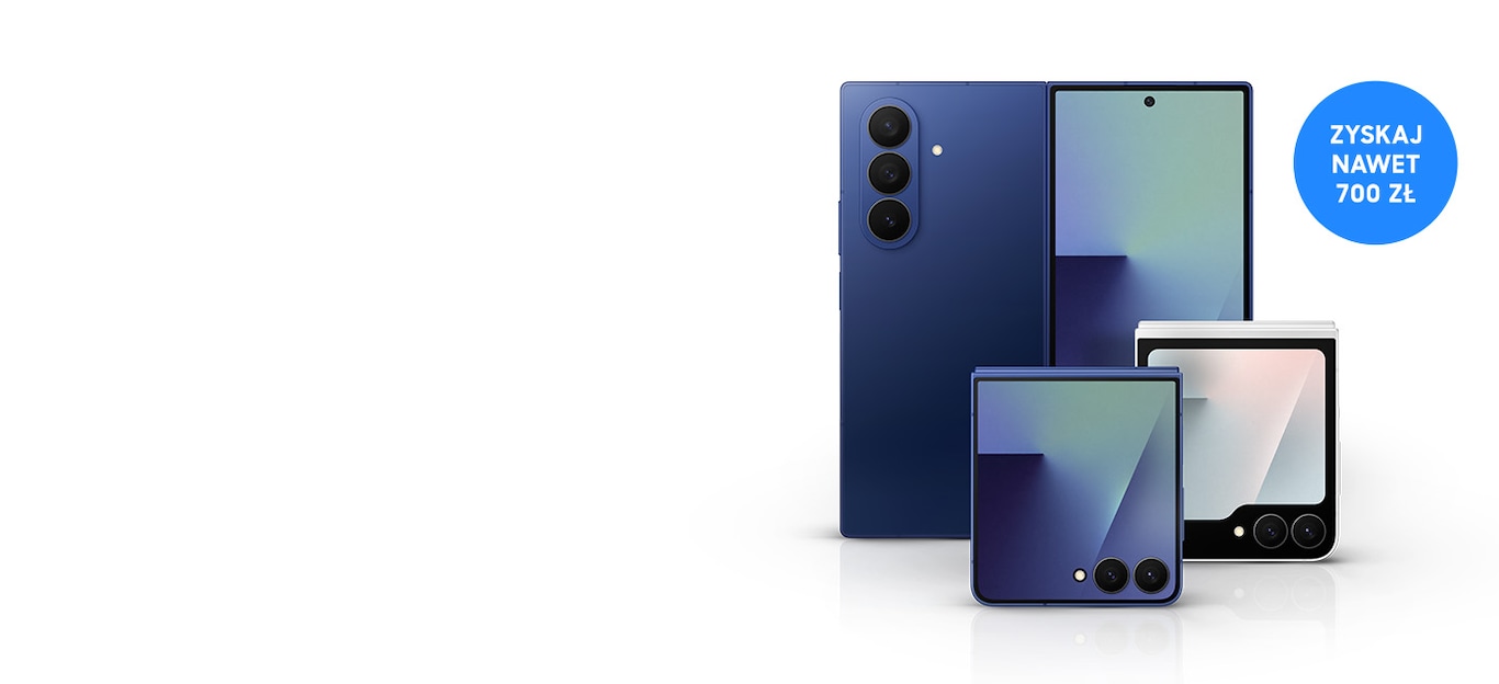 Kup smartfon Galaxy Z Fold7, Galaxy Z Flip7 lub Galaxy Z Flip7 SE i otrzymaj do 700 zł zwrotu na konto