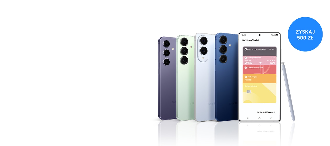 Kup wybrany smartfon z serii Galaxy S25 i zyskaj do 500 zł zwrotu na kartę do płatności mobilnych