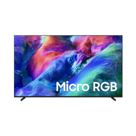 Imagem de uma TV Micro RGB com a expressão Micro RGB no ecrã