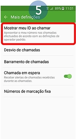 J3 Como definir o dispositivo para ocultar o meu n mero nas