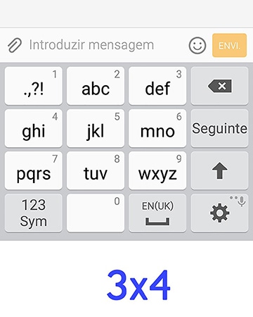 Como faço pra colocar os numeros pequenos em cima das letras no teclado do  android? (sem instalar nada) 