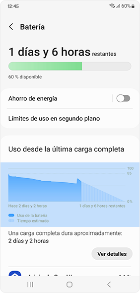 Comprobá el uso de la batería por aplicaciones