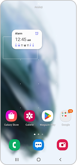 Trageți și plasați widget-ul pe ecran.
