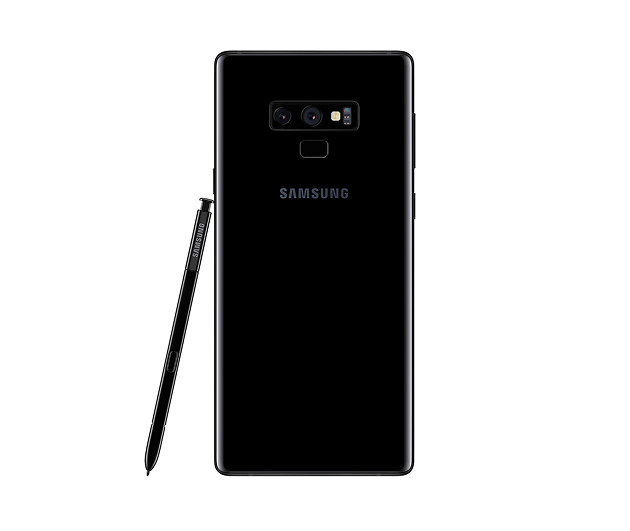 Характеристики Самсунг Нот 9, версия Андроид, телефон в черном цвете