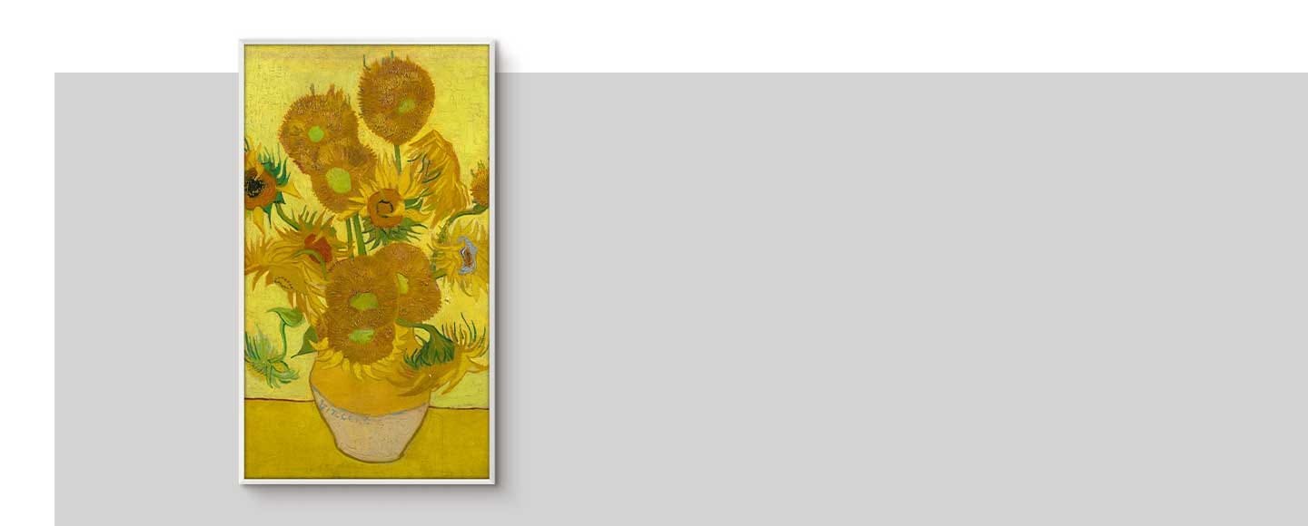 The Frame крепится на стене с помощью кронштейна с функцией автоповорота, и вращающется от ландшафтного до портретного режима.