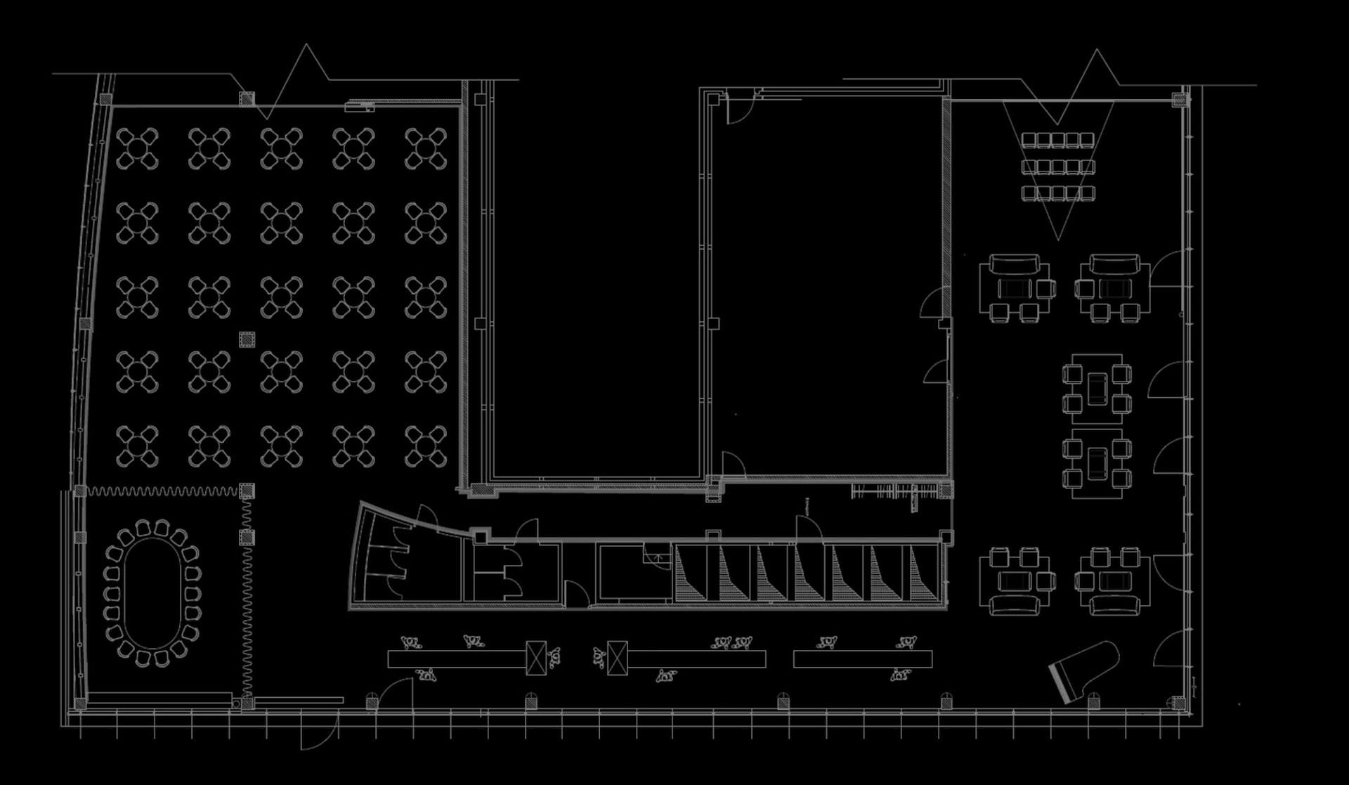 Схема 7 этажа клубного пространства Noodome