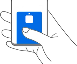 Проведите по экрану от нижней грани вверх, чтобы запустить Samsung Pay