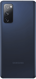 Galaxy S20 in Cloud Blue seen from the rear