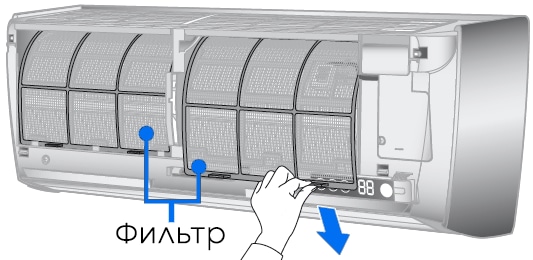 Как очистить воздушный фильтр в кондиционере Samsung