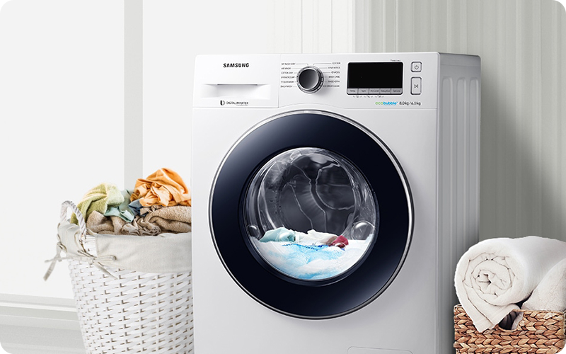 Что делать, если в барабан стиральной машины Samsung набирается вода после  стирки | Samsung РОССИЯ