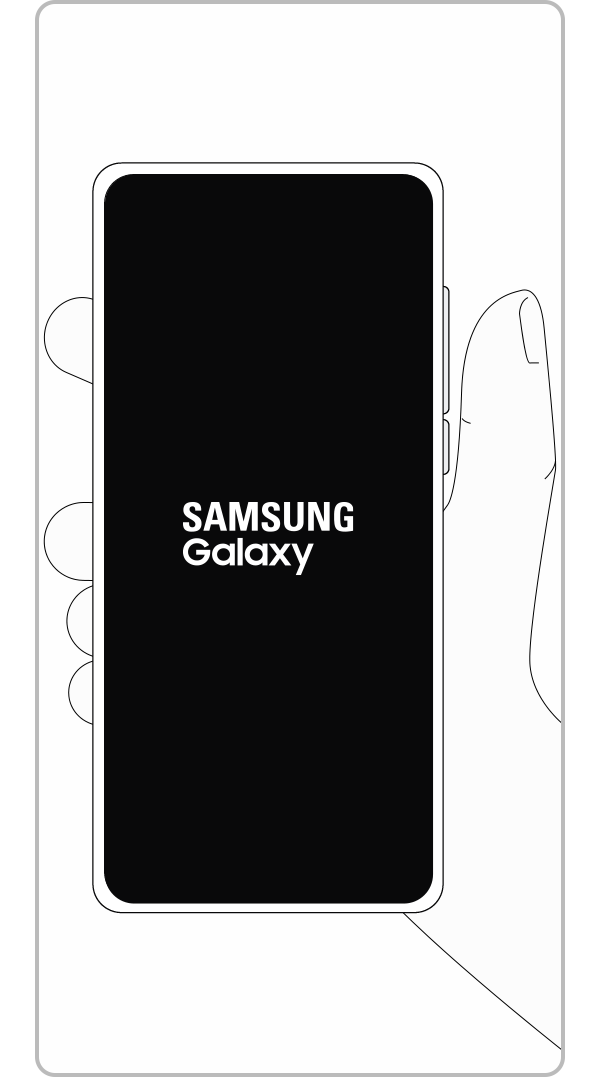 Отпустите кнопку, когда появится логотип Samsung