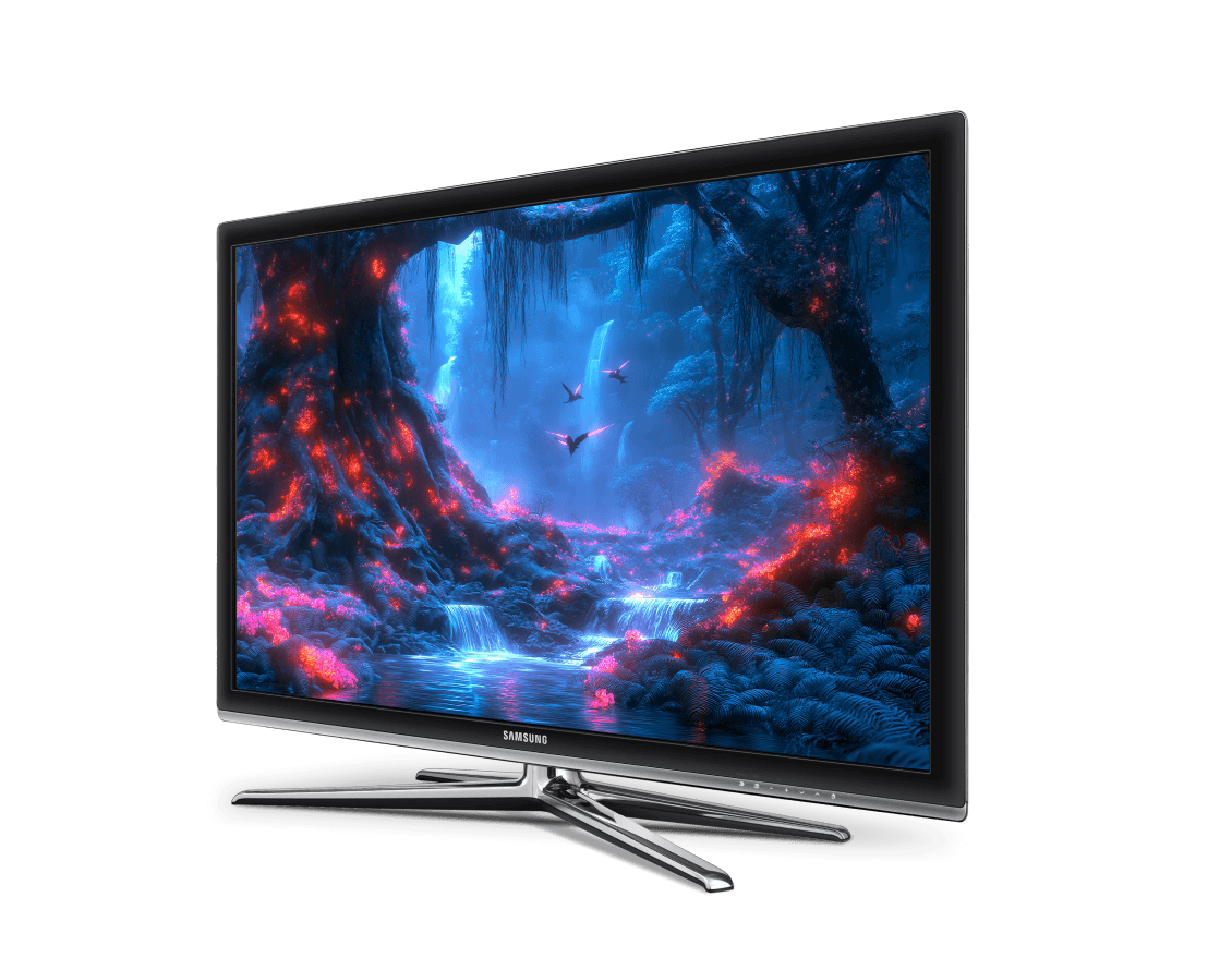 Телевизор Samsung UNC7000 3D LED входит в топ лучших телевизоров от производителя Самсунг благодаря тонкому корпусу и передовой 3D технологии