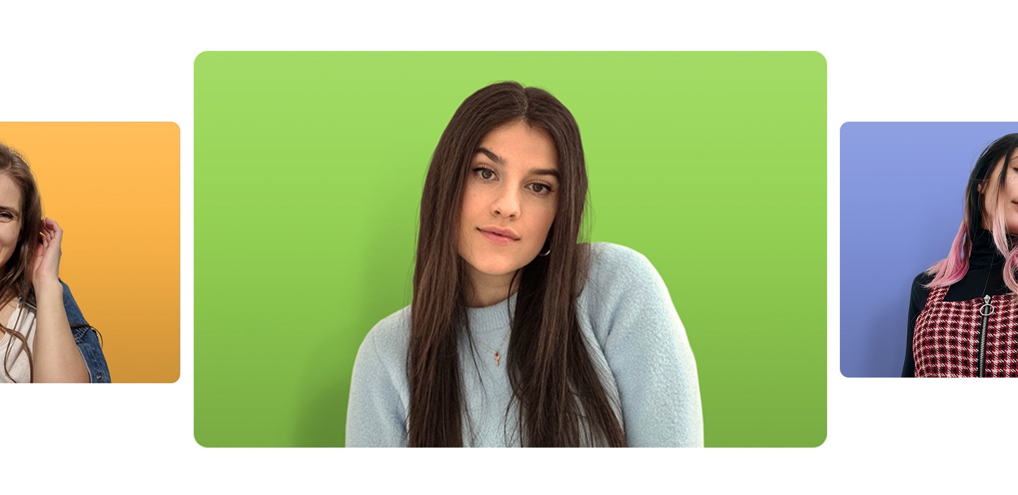 Leo pictured in front of a clover green background